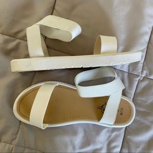 White sandals